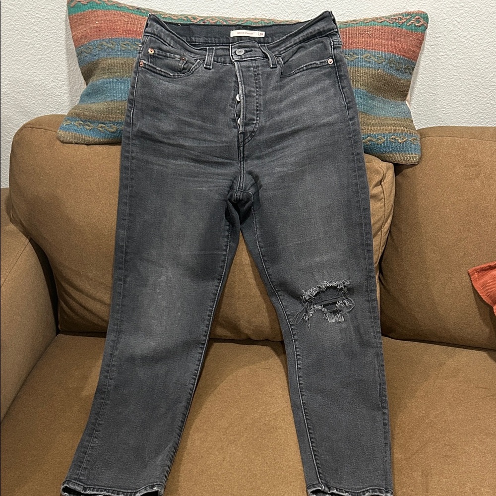 Levis wedgie straight black Women's Jeans